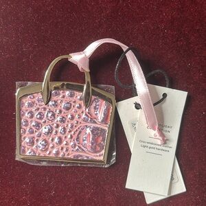 Brahmin Pixie Dust Pink Leather Duxbury Ornament Bag Charm NWT